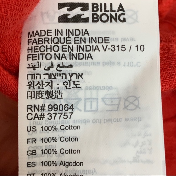 NWT Billabong Rad Red Linger On Romper V-Neck - Picture 8 of 14